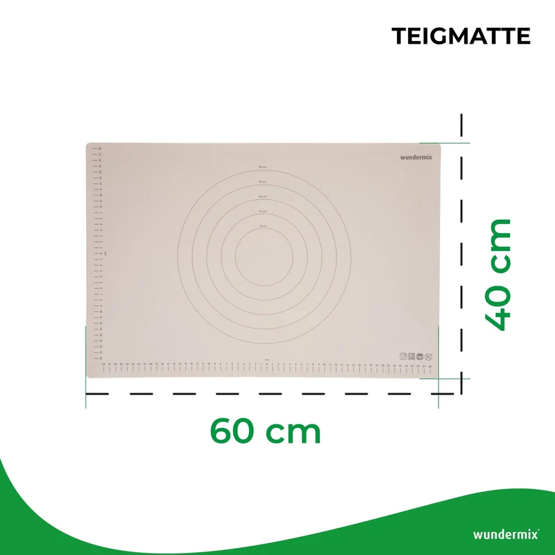 WunderMat® | Teigunterlage «Wundermix» | Premium-Teigmatte aus Silikon
