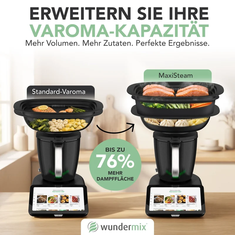 MaxiSteam® | Varoma-Erweiterung mit Einlegeboden für Thermomix TM7