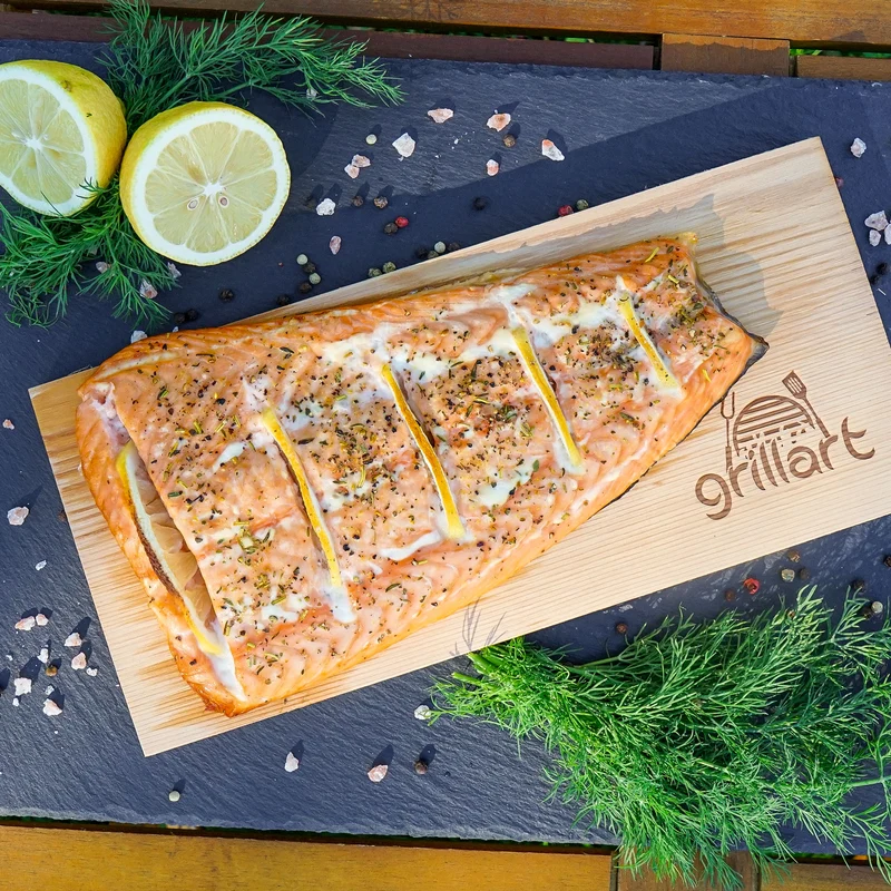 Zedernholzbretter zum Grillen – aus 100% natürlichem Western Red Zedernholz 30 x 14 x 1 cm 2er Set