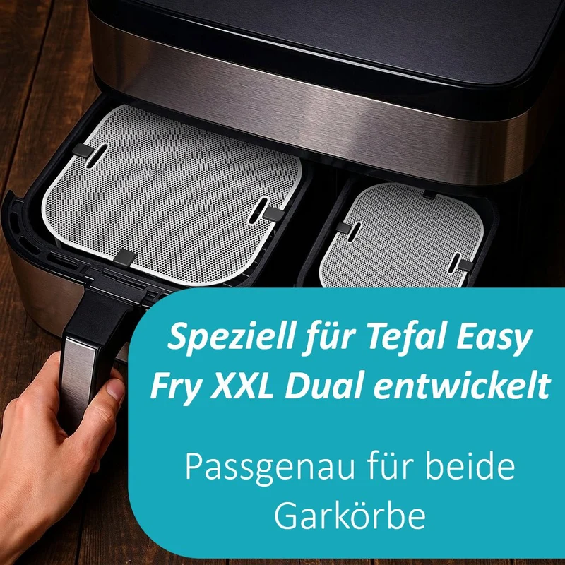 ZauberFry | Spritzschutz Set für Tefal Easy Fry XXL Dual Airfryer