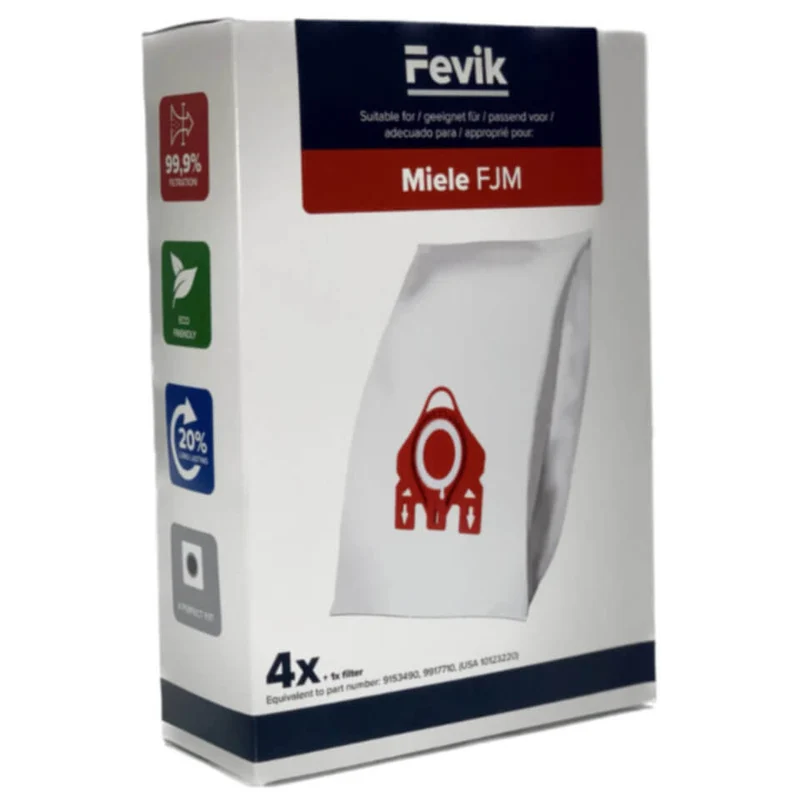 Etana Staubsaugerbeutel Vliesbeutel 3-D Pro, 4x Staubsaugerbeutel + 1 Luftfilter, Passend für: Miele Staubsauger, Ähnlich: Miele Typ F/J/M