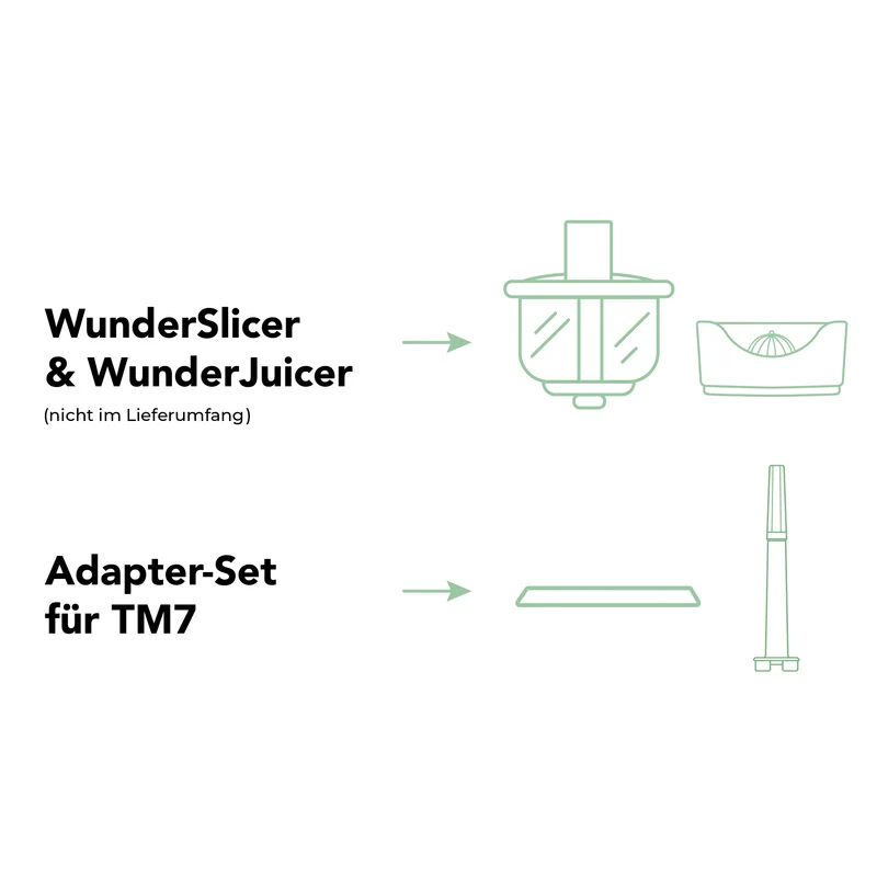 Adapter-Set für WunderJuicer® & WunderSlicer® auf Thermomix TM7