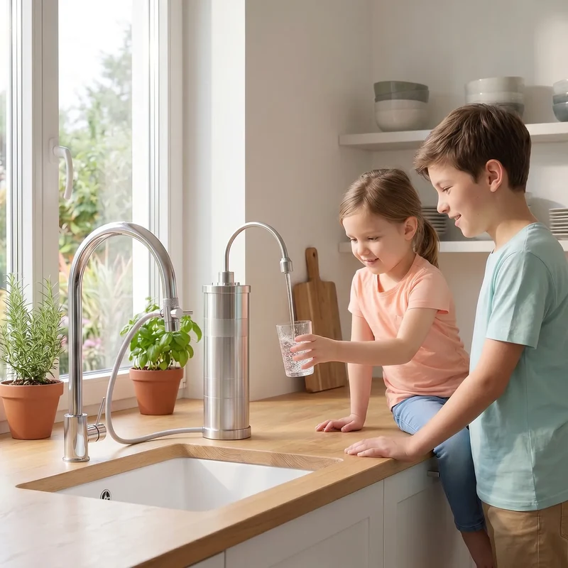 Carbonit Auftisch Wasserfilter Inox F aus Edelstahl