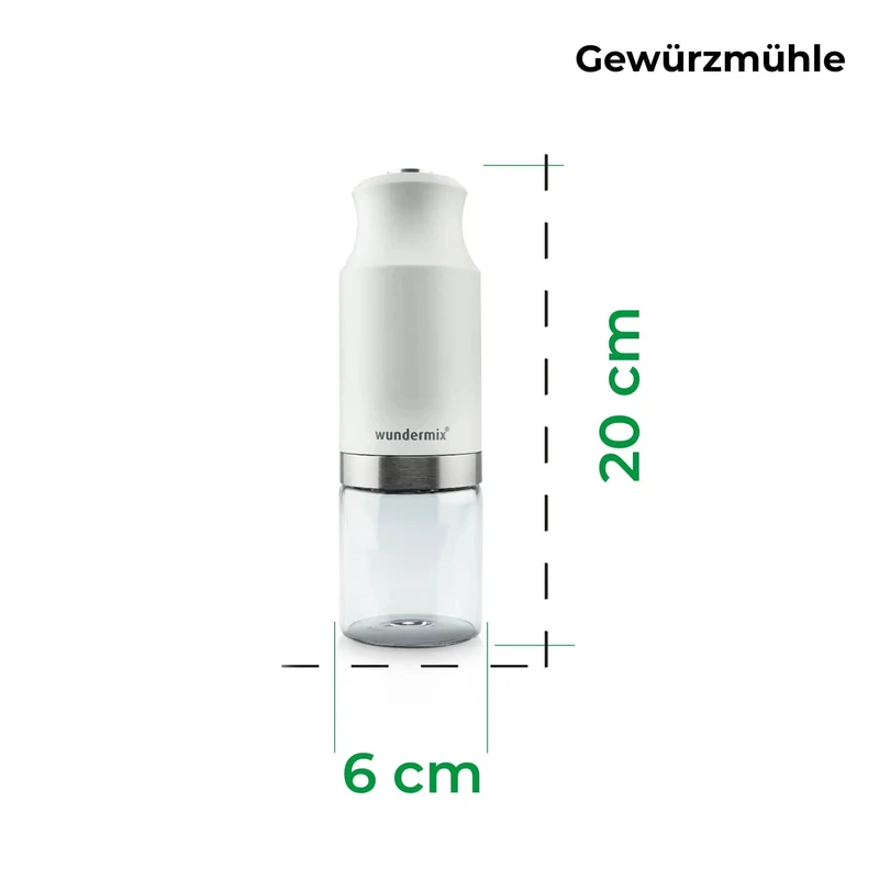 WunderSpicer® | Elektrische Salz- & Pfeffermühle mit Keramik-Mahlwerk | Sparset