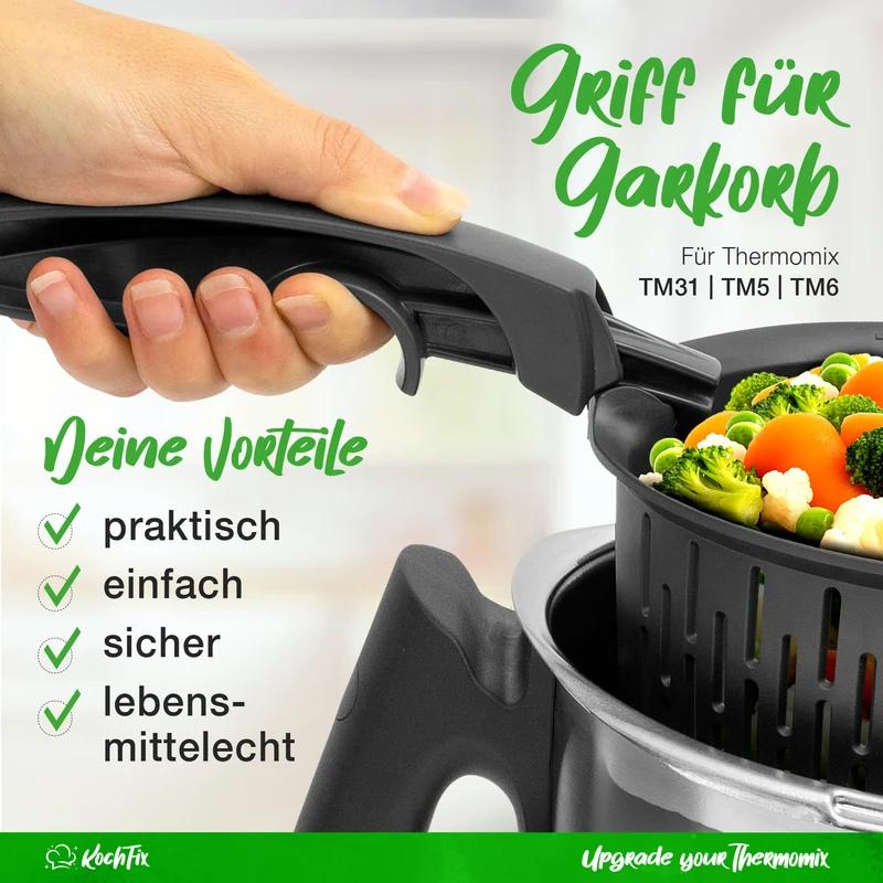 KochFix Garkorb-Griff für Thermomix-Gareinsatz TM7, TM6, TM5, TM31