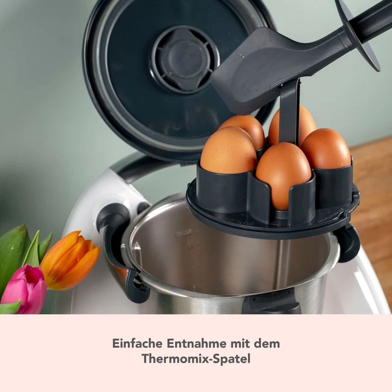 EggPro | Eierhalter-Aufsatz inkl. Träger für Thermomix TM7, TM6, TM5, TM31