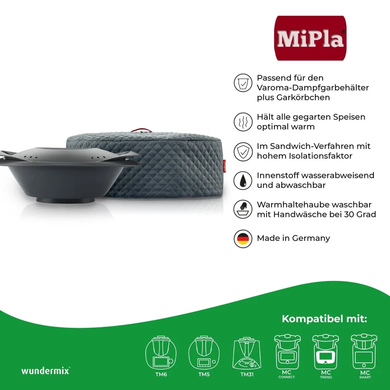 MiPla® | Warmhaltehaube M für Varoma | Thermomix & Monsieur Cuisine