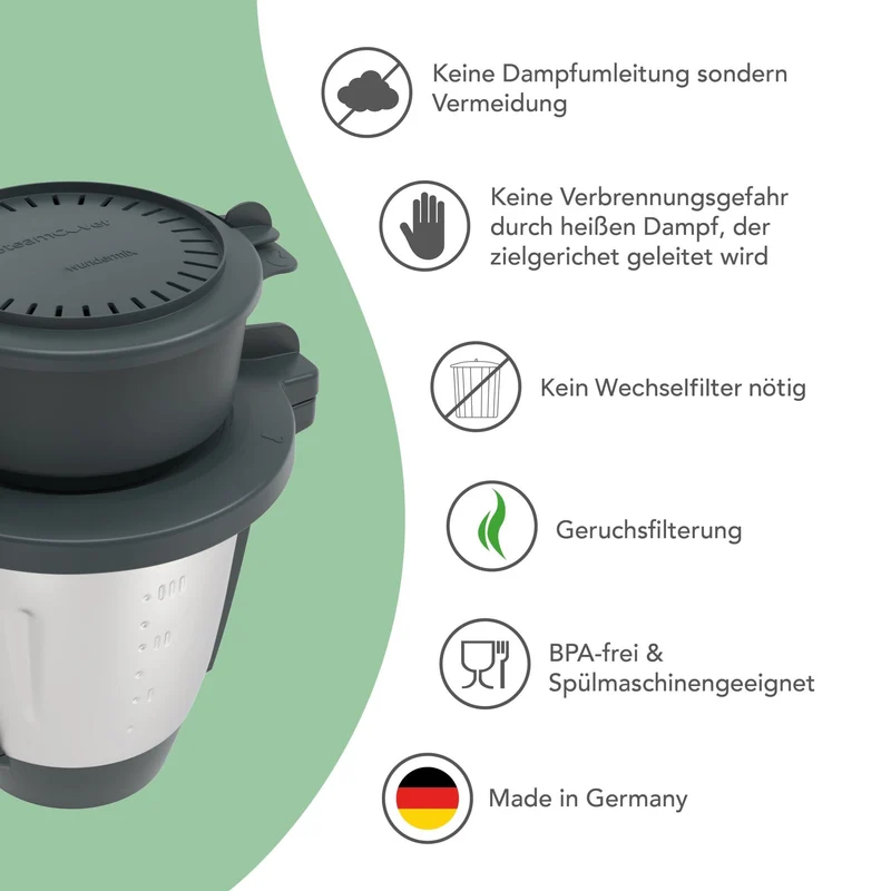 SteamCover® | Dampf- und Geruchsfilter für den Monsieur Cuisine Smart, Trend, Connect & Compact