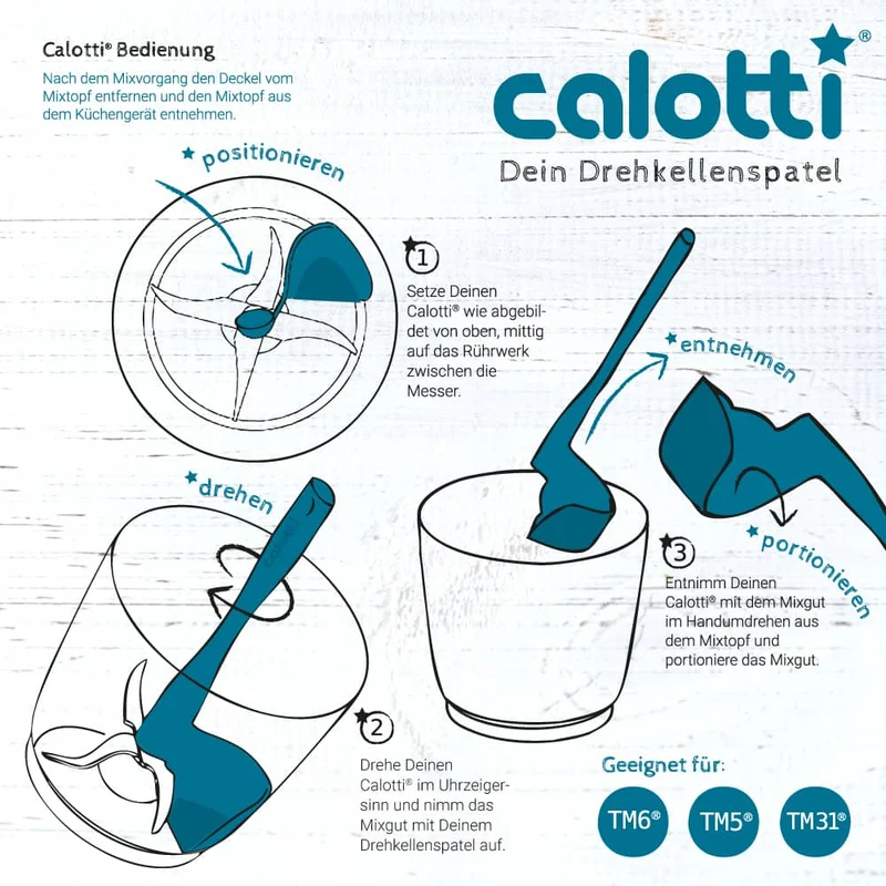Calotti® | Drehkellenspatel für Thermomix TM7, TM6, TM5, TM31