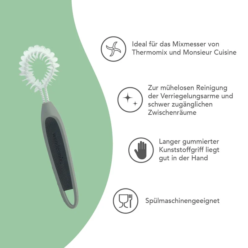 WunderBrush® Omega | Reinigungsbürste für Thermomix-Gehäuse