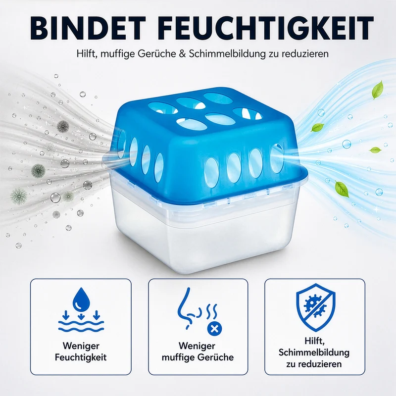 Luftentfeuchter-Set, 2 Behälter inkl. 4 Beutel