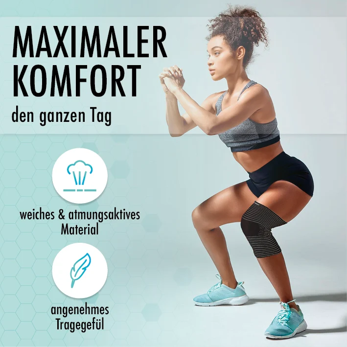 Knie-Bandage mit Kupferfasern und Carbon