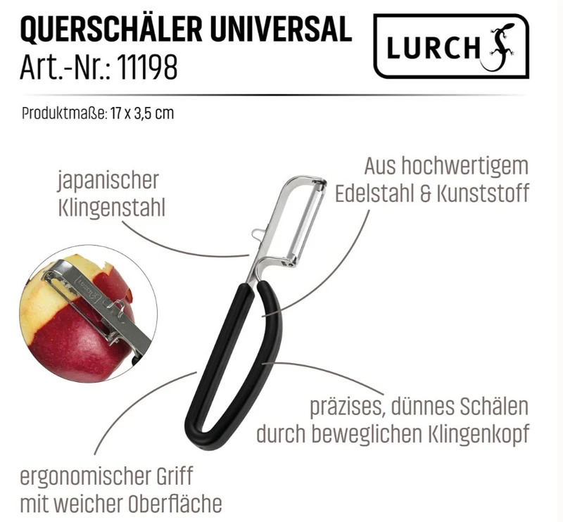 Querschäler Universal mit japanischem Klingenstahl schwarz