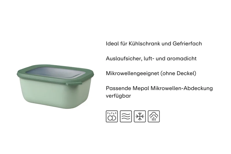 Schüssel 1,5l lilac Cirqula Rechteckig