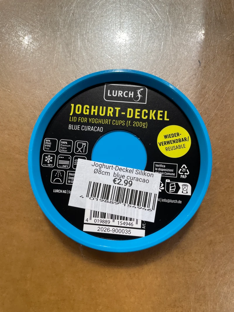 Joghurt-Deckel Silikon Ø8cm blue curacao