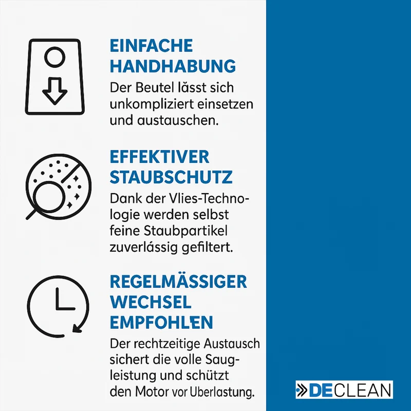 10 DeClean Staubsaugerbeutel passend für Maxum Maxum 1400