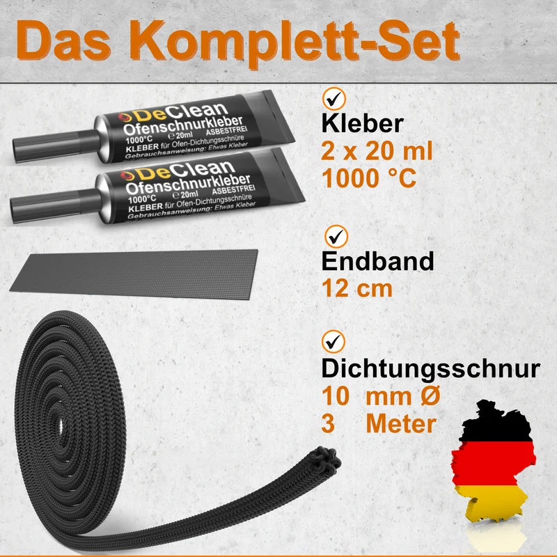 Kaminofen Dichtschnur 10mm 10mm