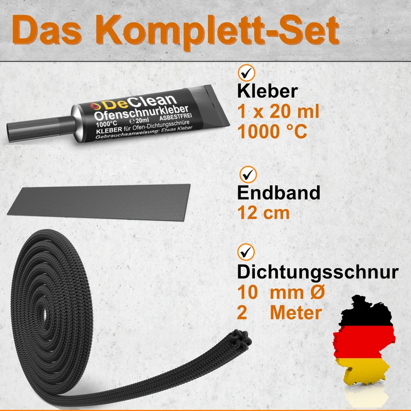 Kaminofen Dichtschnur 10mm 10mm