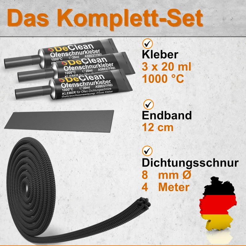 Kaminofen Dichtschnur 8mm 8mm