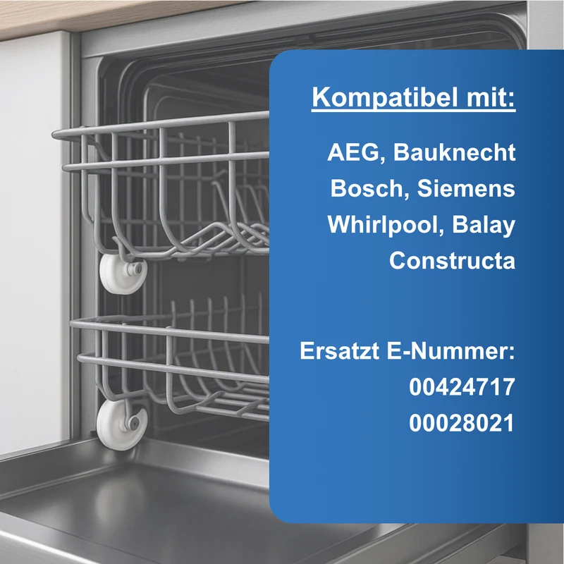 Korbrollen kompatibel mit Bosch, Siemens, Bauknecht 48125287802