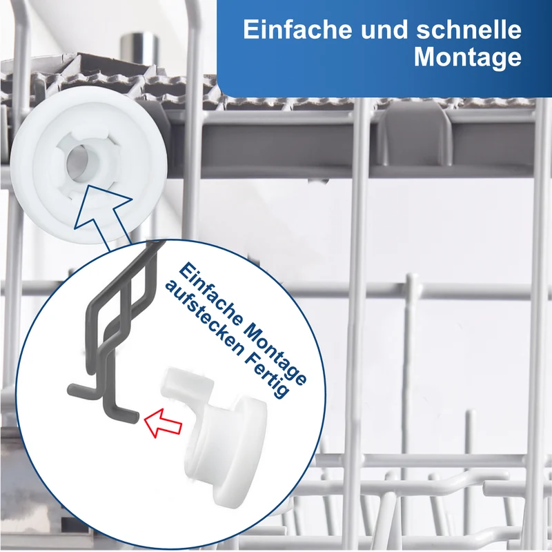 Korbrollen kompatibel mit Bosch, Siemens, Bauknecht 48125287802