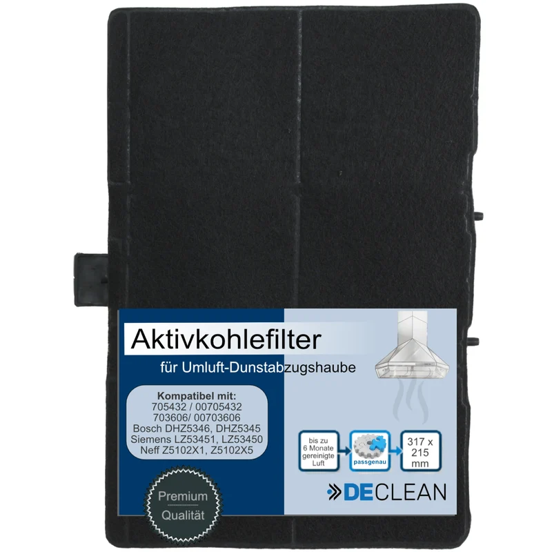 Kohlefilter kompatibel mit Balay, BSH, Bosch 705432 3BI897N 3BI897NC