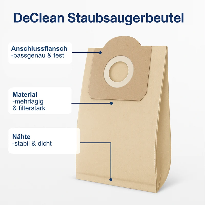 10 Staubsaugerbeutel passend für SHOP VAC: Multisystem 22 / 2000
