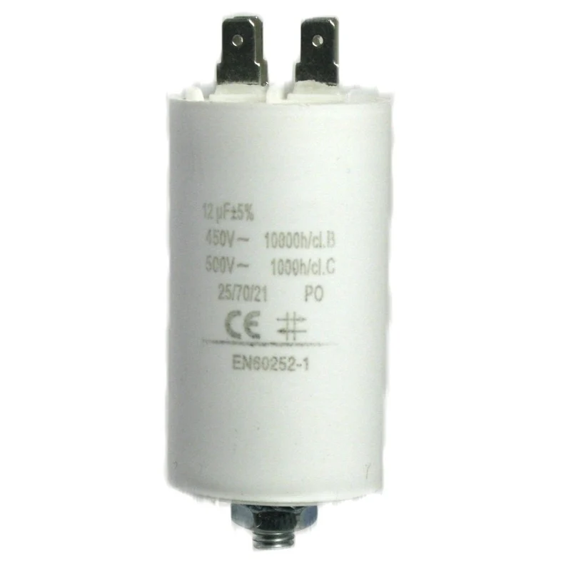 Motorkondensator 450V 12,0µF mit Steckanschluss