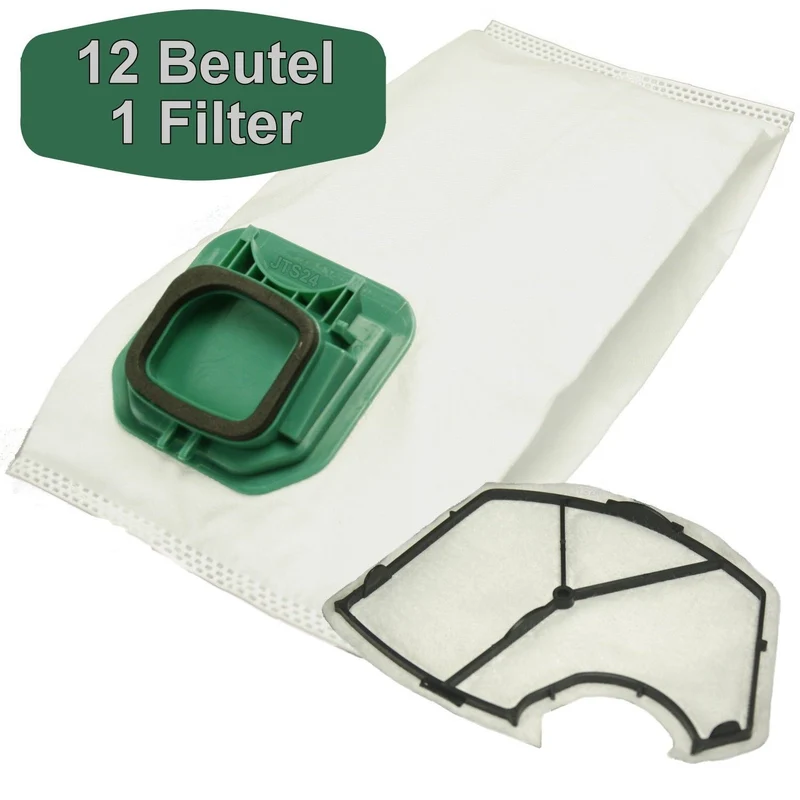 12 Staubsaugerbeutel kompatibel mit Vorwerk Kobold VK 140, VK 150