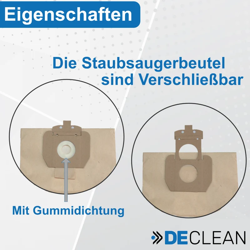 20 Staubsaugerbeutel kompatibel mit Taski, Cleanfix, Columbus Vento 8 Vento 15, Baby Bora Staubsauger