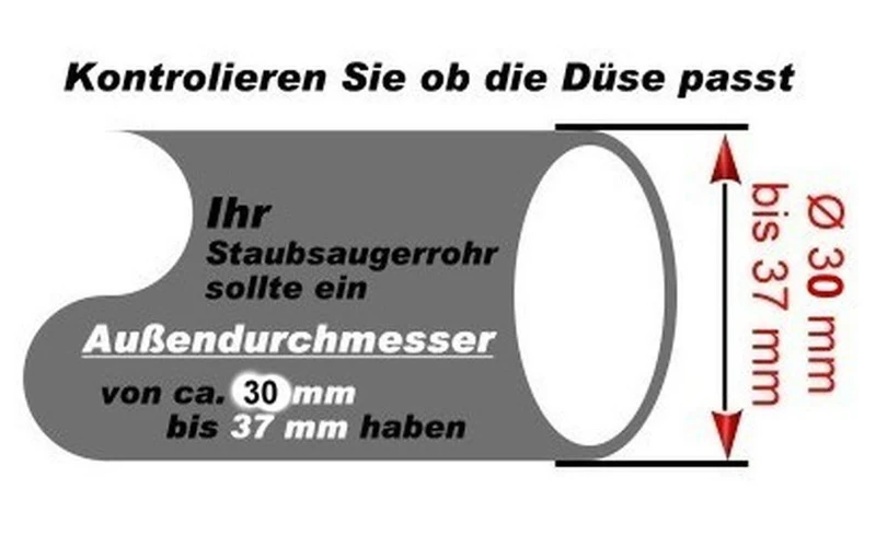 Staubsaugerdüse 30 - 37 Ø Kombidüse Staubsaugerbürste