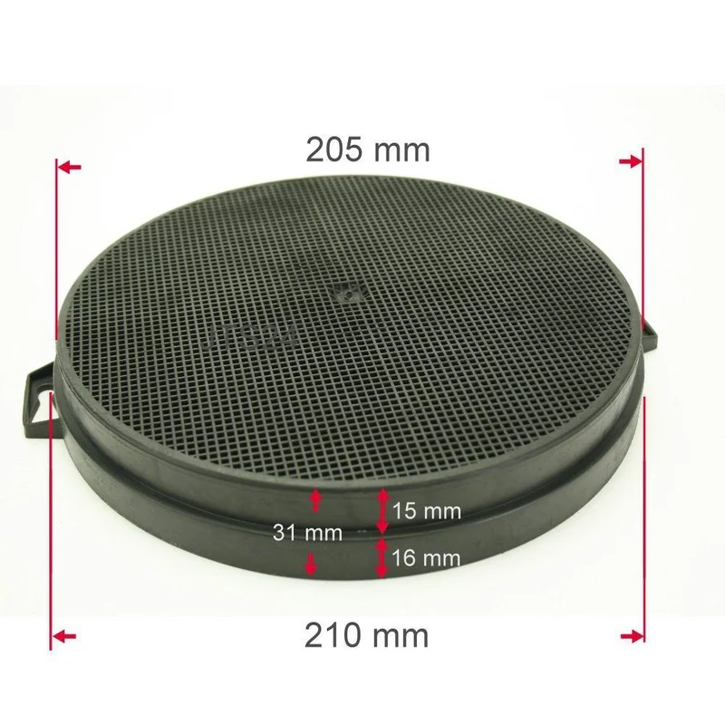 2 Stk Aktivkohlefilter 210 mm passend für Tecnik