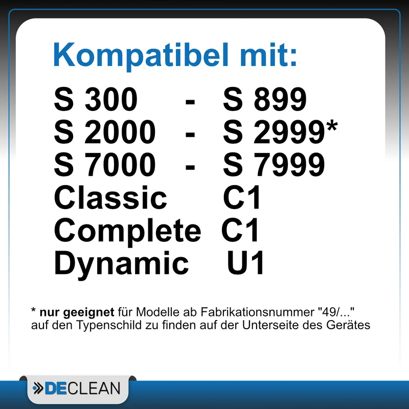 Filter kompatibel mit Miele SF-HA30 Classic C1,EcoLine,Cat & Dog