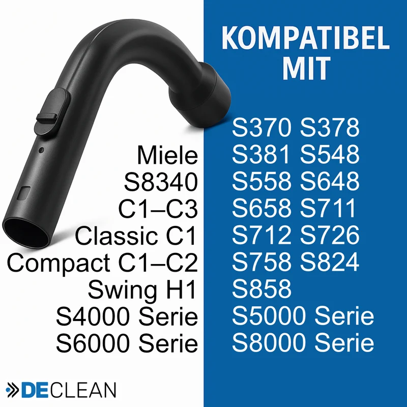 DeClean Handgriff kompatibel mit Miele Staubsauger 5269091 9442601 Griff