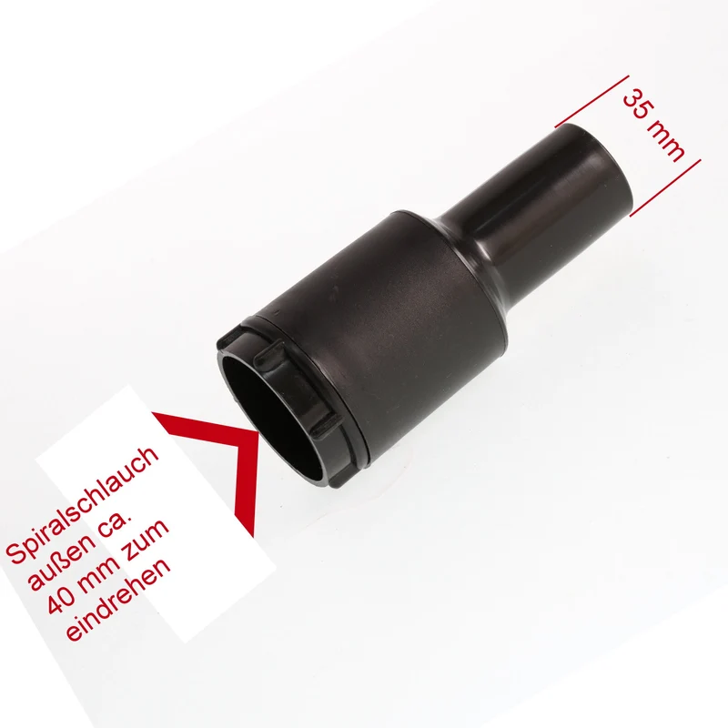 Düse 35 mm passend für Staubsaugerschlauch 32/40 Meterware Adapter