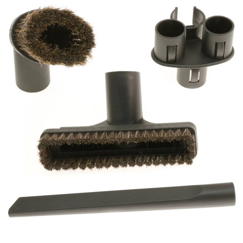 Staubsauger Düse 4er Set. Möbelpinsel Fugendüse Saugbürste Halter f. Rohr Ø32 mm