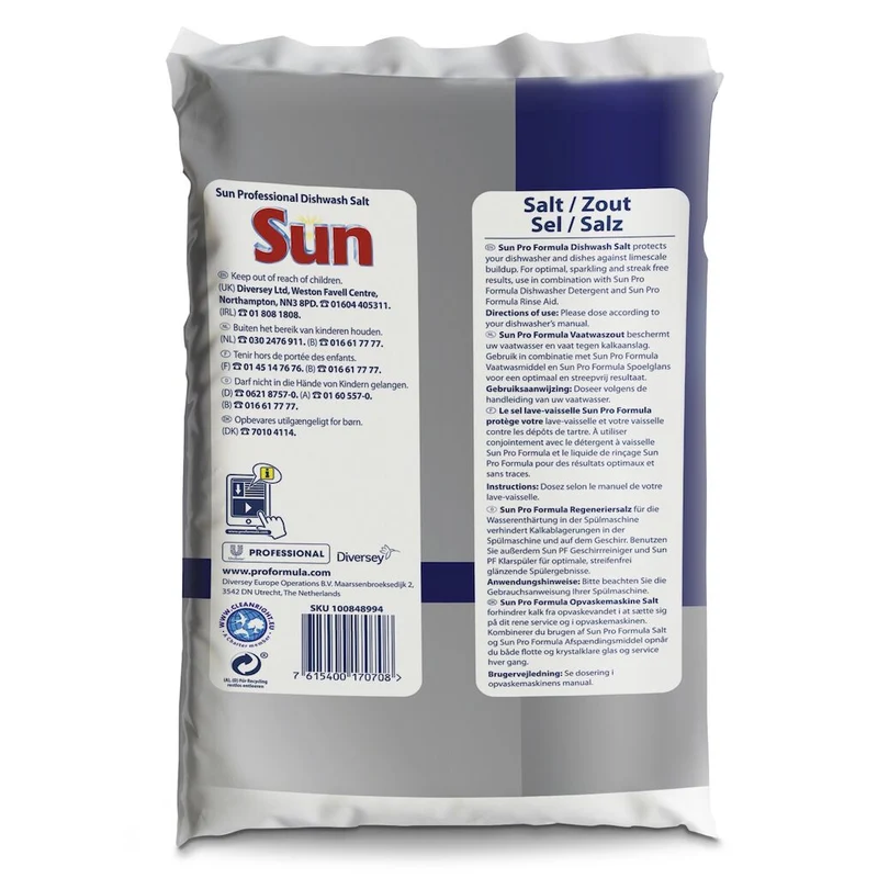 Sun Pro Formula Dishwash Salt, Geschirrspülsalz mit grobem Granulat ab 2 Kg