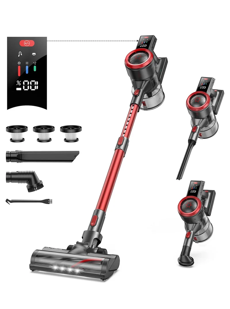 【Flash Sale】Buture JR700 Red Cordless Vacuum | 500W 45KPA