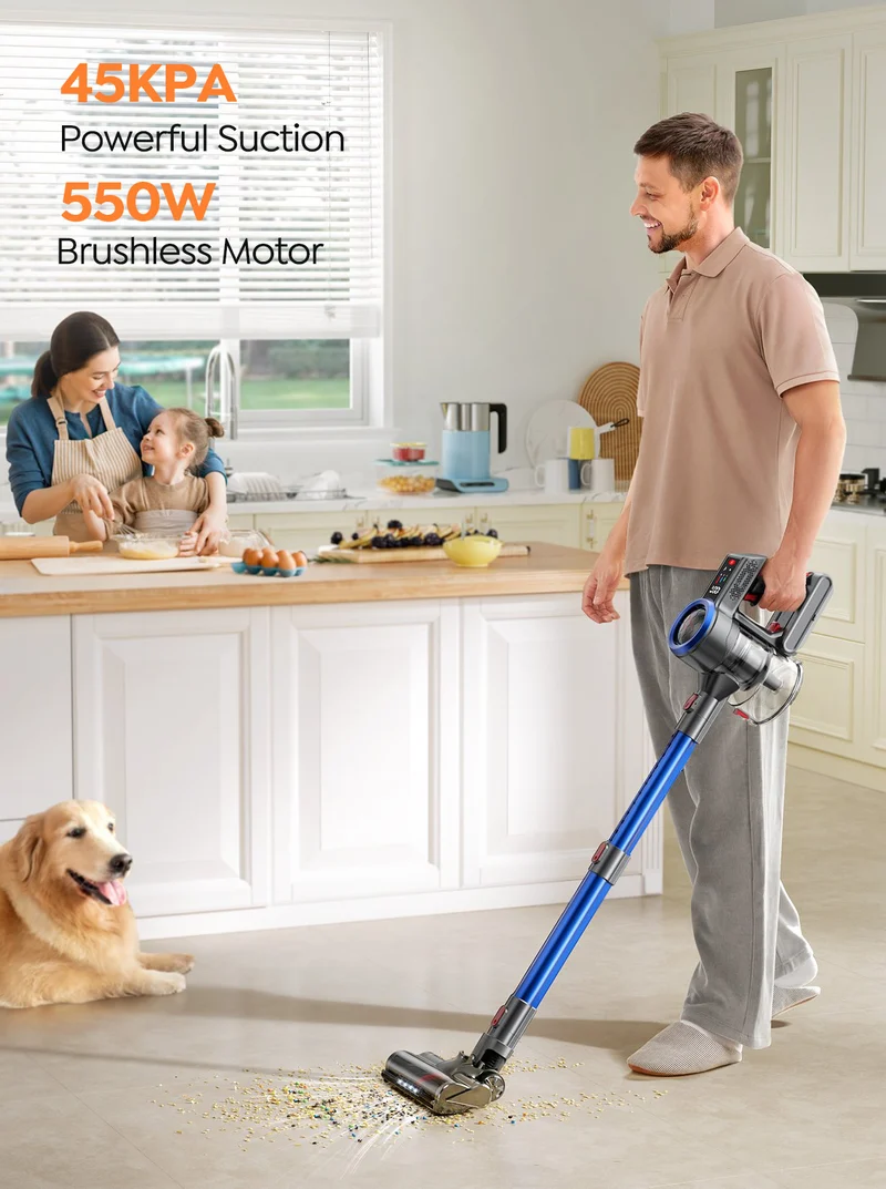 【Flash Sale】Buture JR700 Blue Cordless Vacuum | 550W 45KPA