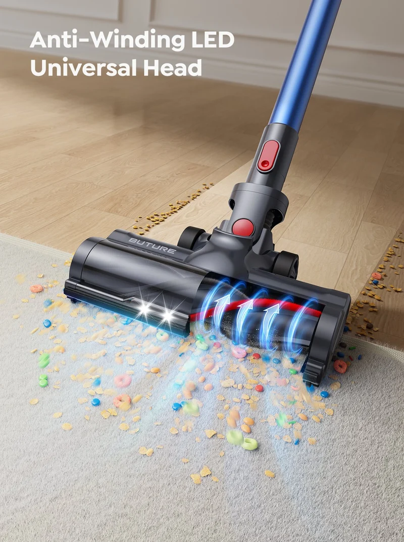 【Flash Sale】Buture JR700 Blue Cordless Vacuum | 550W 45KPA