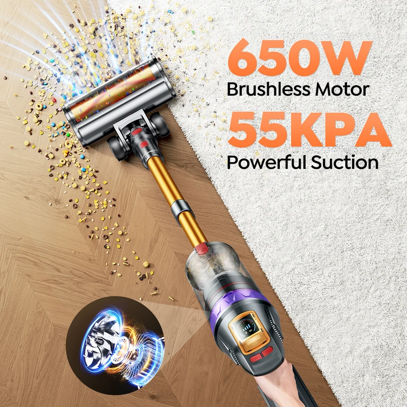 Buture VC90 Cordless Stick Vacuum Cleaner | 650W 55KPA