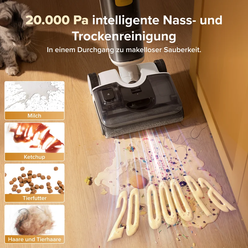 Roborock F25 GT Gen 2 Smart Nass im Set - und Trockenstaubsauger mit verhedderungsfreier Reinigung