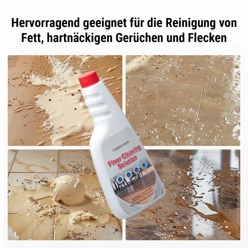 Roborock-Bodenreinigungslösung für Roboterstaubsauger und Nass-Trocken-Staubsauger, 480ml