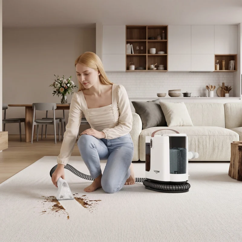Twopoint DY-508 Waschsauger – 15 kPa Saugkraft, nur 3,8 kg, 2-in-1 Tank für Polster & Teppich