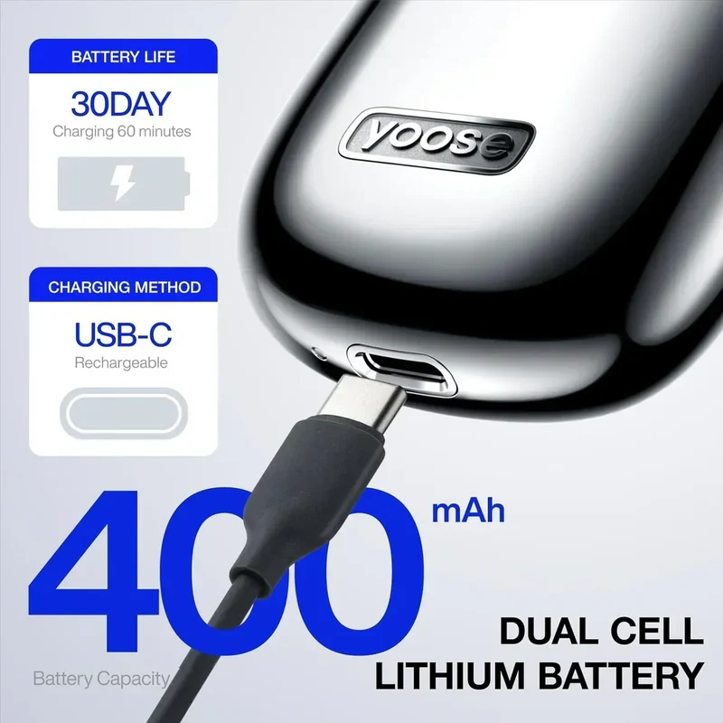 yoose Mini 2.0 Set – Elektrorasierer mit Ersatzkopf