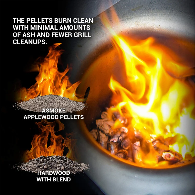 ASMOKE 100 % Apfelholzpellets – Natürliches Raucharoma für Grill & Smoker
