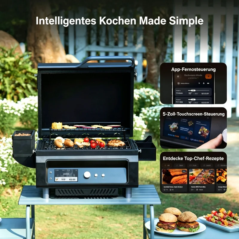 Neu: Asmoke Essential – Kompakter Holzpellet-Grill mit 5" Touchscreen, FlameTech & ASCA™ Smoker-Technologie