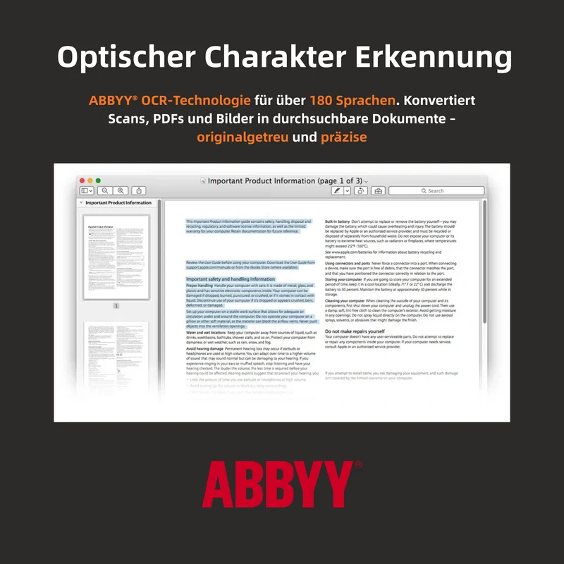 (Gratiszugabe bis zu 69 €) CZUR ET 16/18/24/25/26(Max) Scanner Dokumentescanner