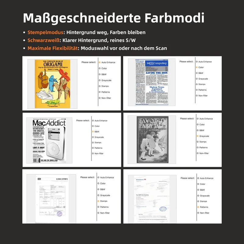 (Gratiszugabe bis zu 69 €) CZUR ET 16/18/24/25/26(Max) Scanner Dokumentescanner