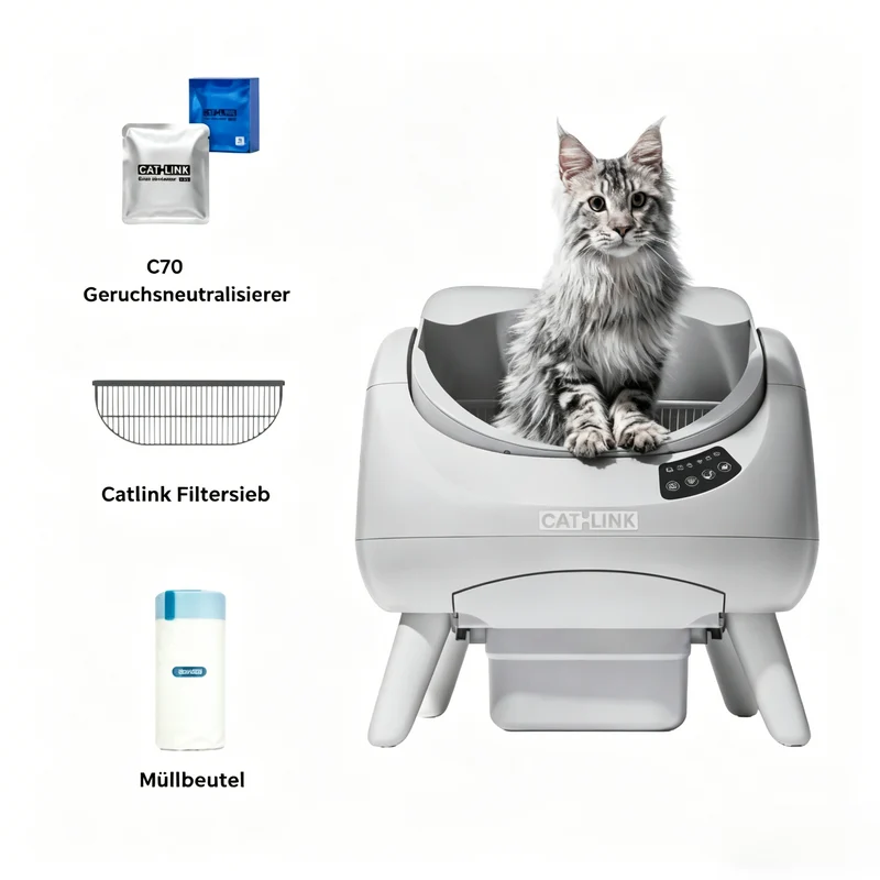 CATLINK Open-X Lite – Offene, selbstreinigende Katzentoilette